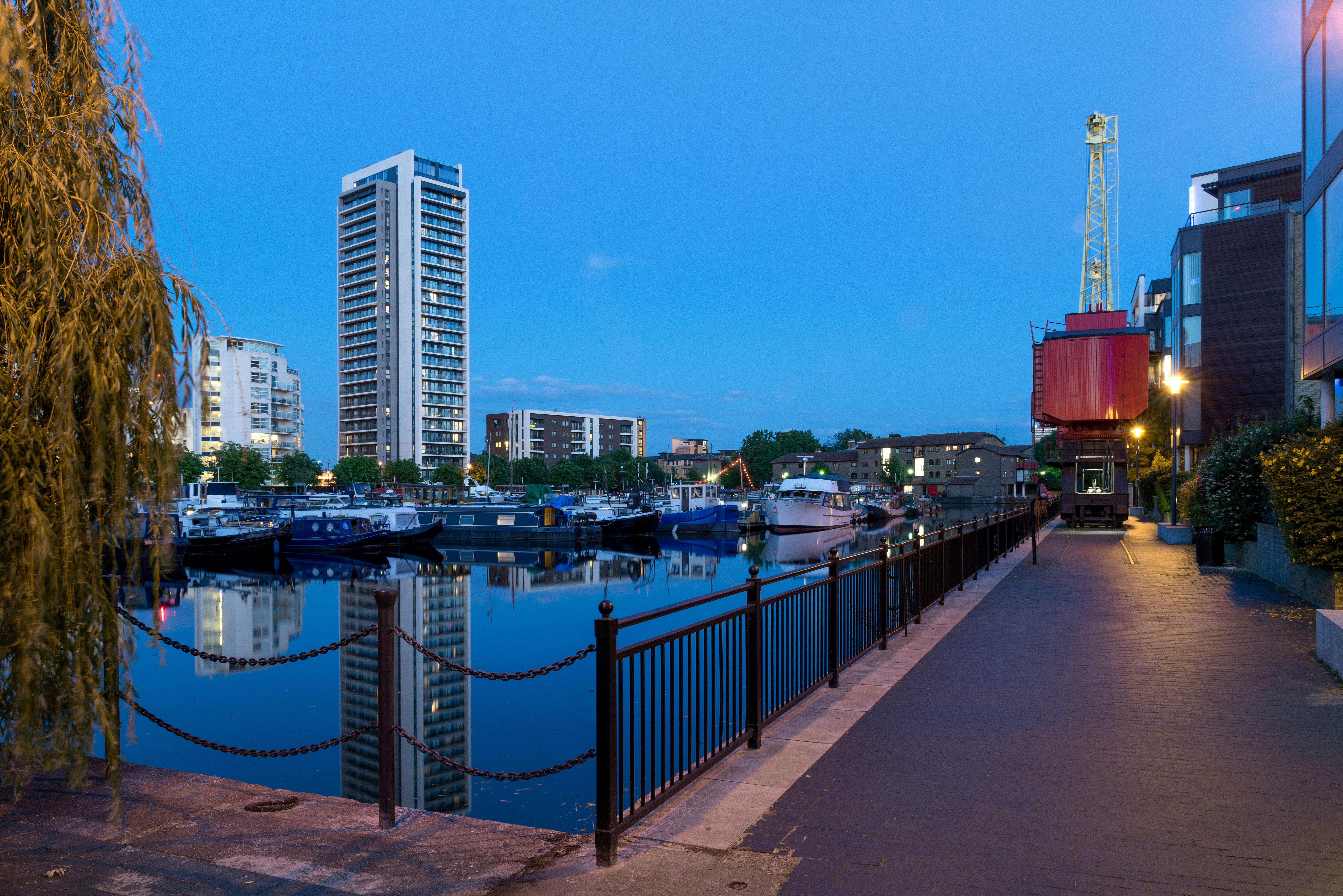 Evening across Poplar Dock